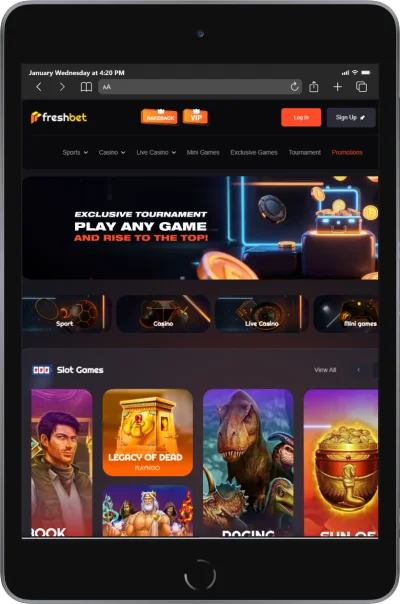 Connexion sur Tablette